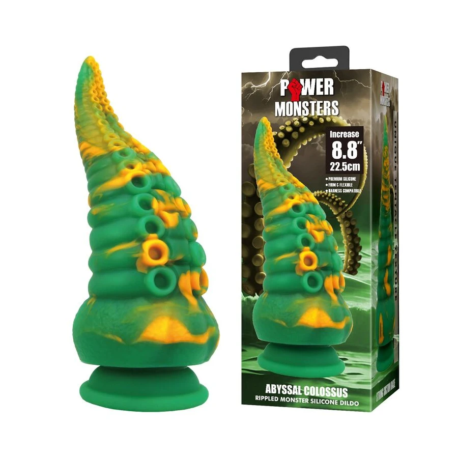 POWER MONSTERS  ABYSSAL COLOSSUS BICOLOR FANTASY SILIKONDILDO 22,5 CM Ø 6 CM